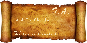 Turós Attila névjegykártya