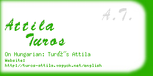 attila turos business card